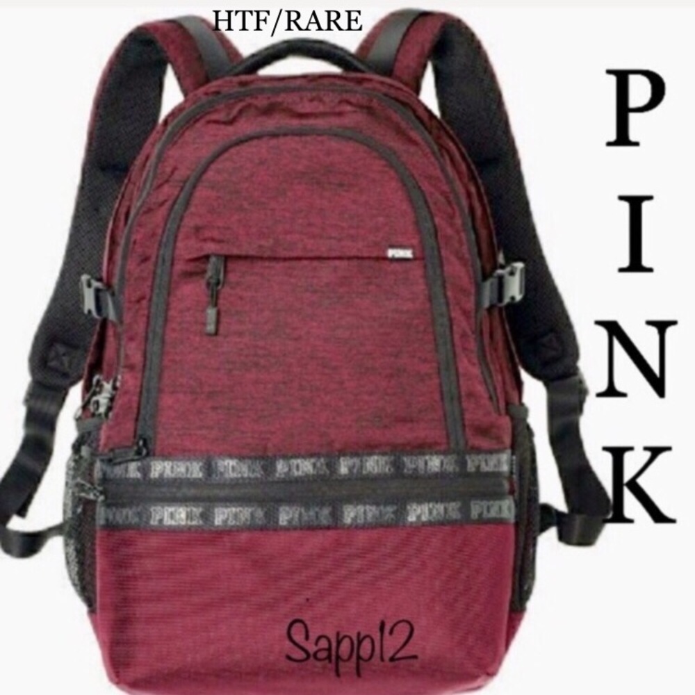 🆕RARE▶️PINK VS📚RUBY/BLACK COLLEGIATE BACKPACK